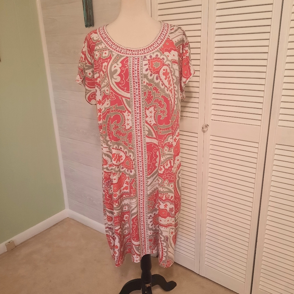 Madison paisley stretchy dress sz 3X 24W *P